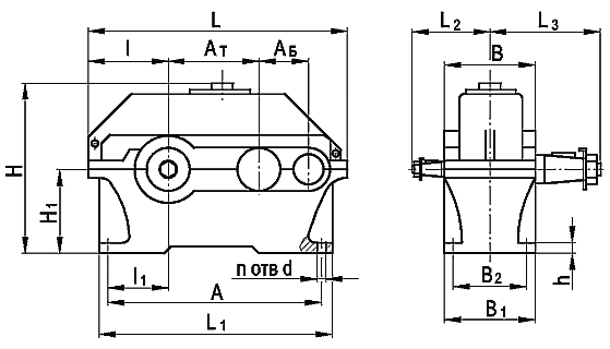 Редуктор ц2у 250 чертеж